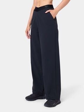 Squatwolf WRAP WAIST WIDE LEG PANTS - BLACK